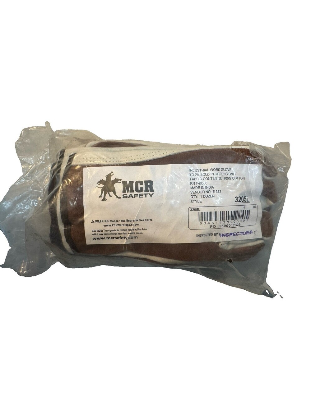 (A2) MCR Safety 3205L Leather Driver Work Gloves Large Cowhide 12 Pairs 1 Dozen